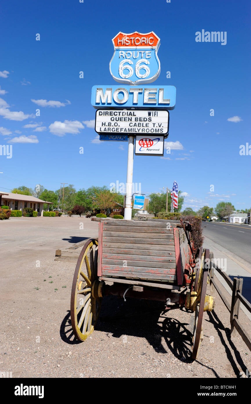 Historic Route 66 Motel Seligman Arizona Stock Photo