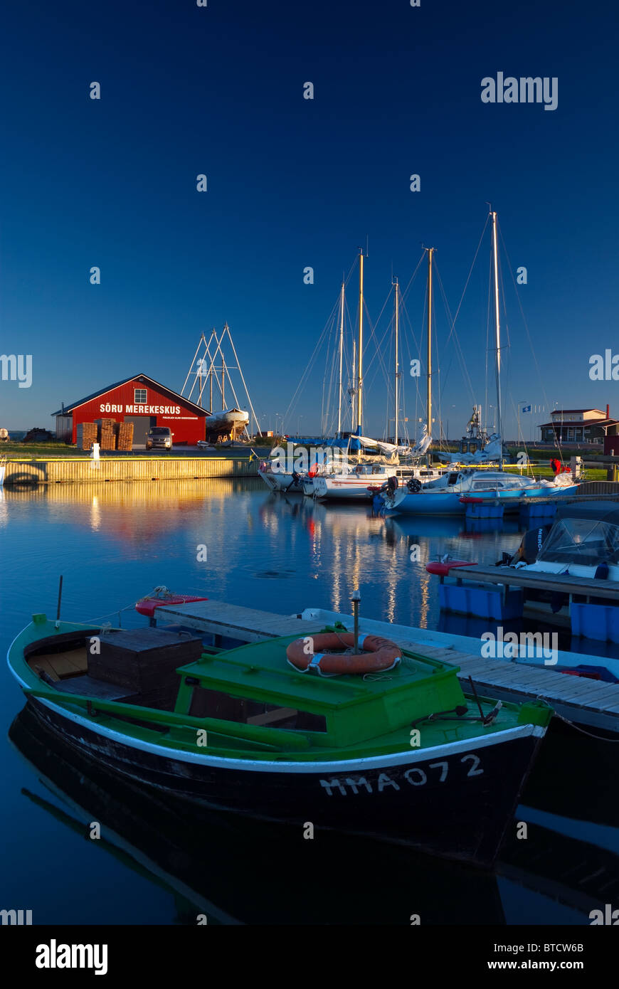 Sõru harbor on Hiiumaa island, Estonia Stock Photo