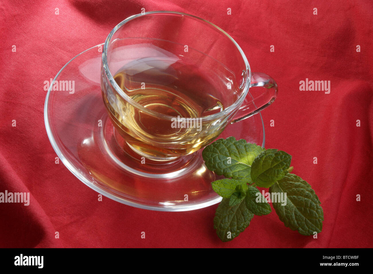 fresh organic herbal tea in a cup Stock Photo - Alamy