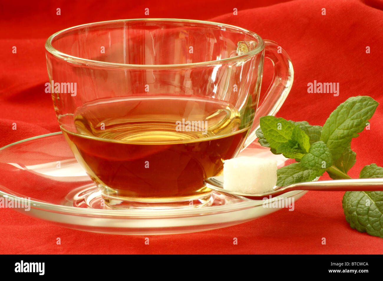 fresh organic herbal tea in a cup Stock Photo - Alamy