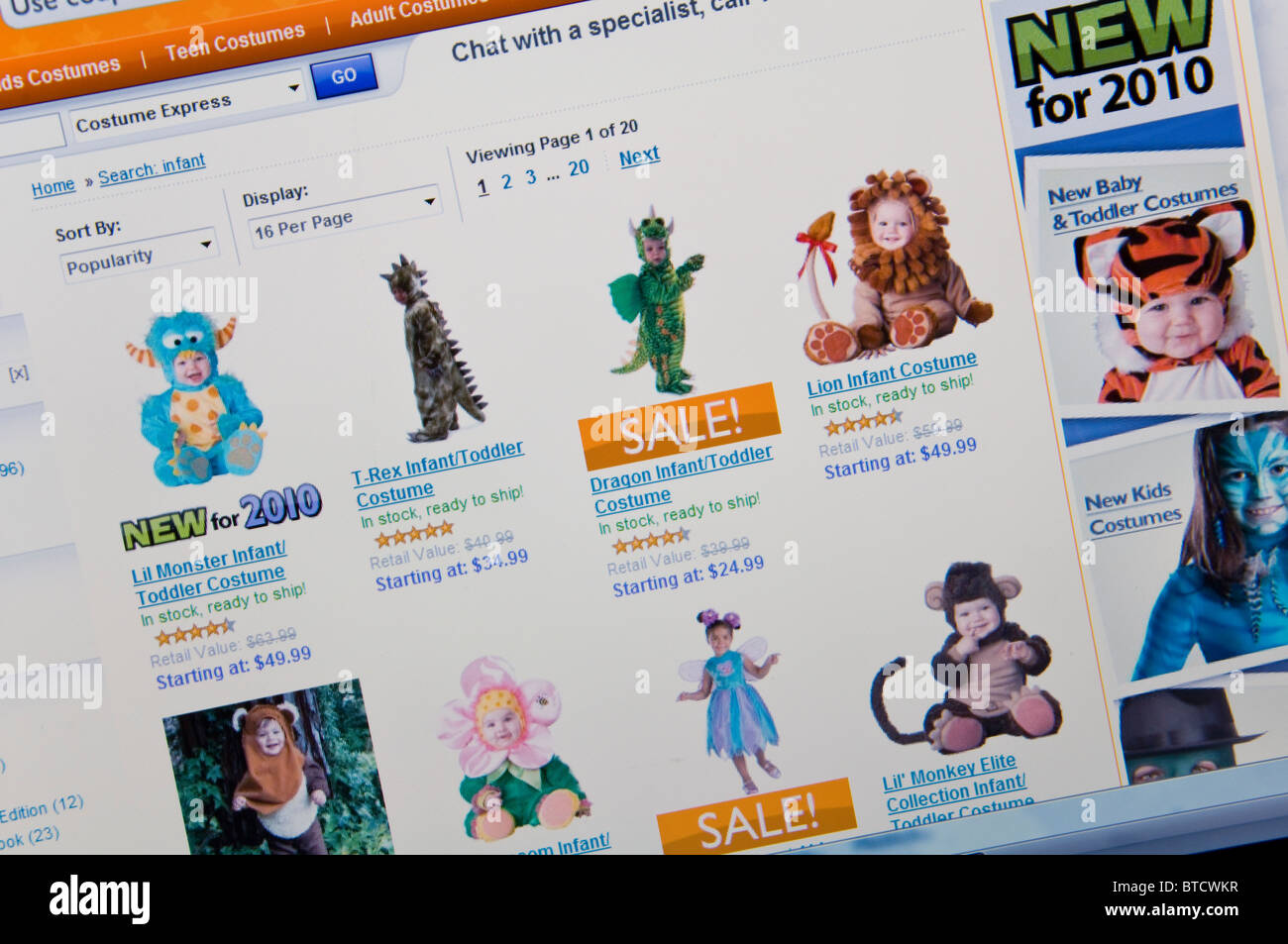 Halloween costumes store website online Stock Photo Alamy