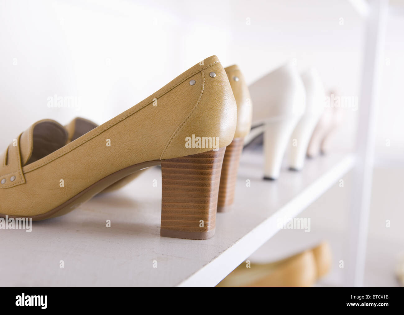 Shoes in a shelf Stock Photo Alamy