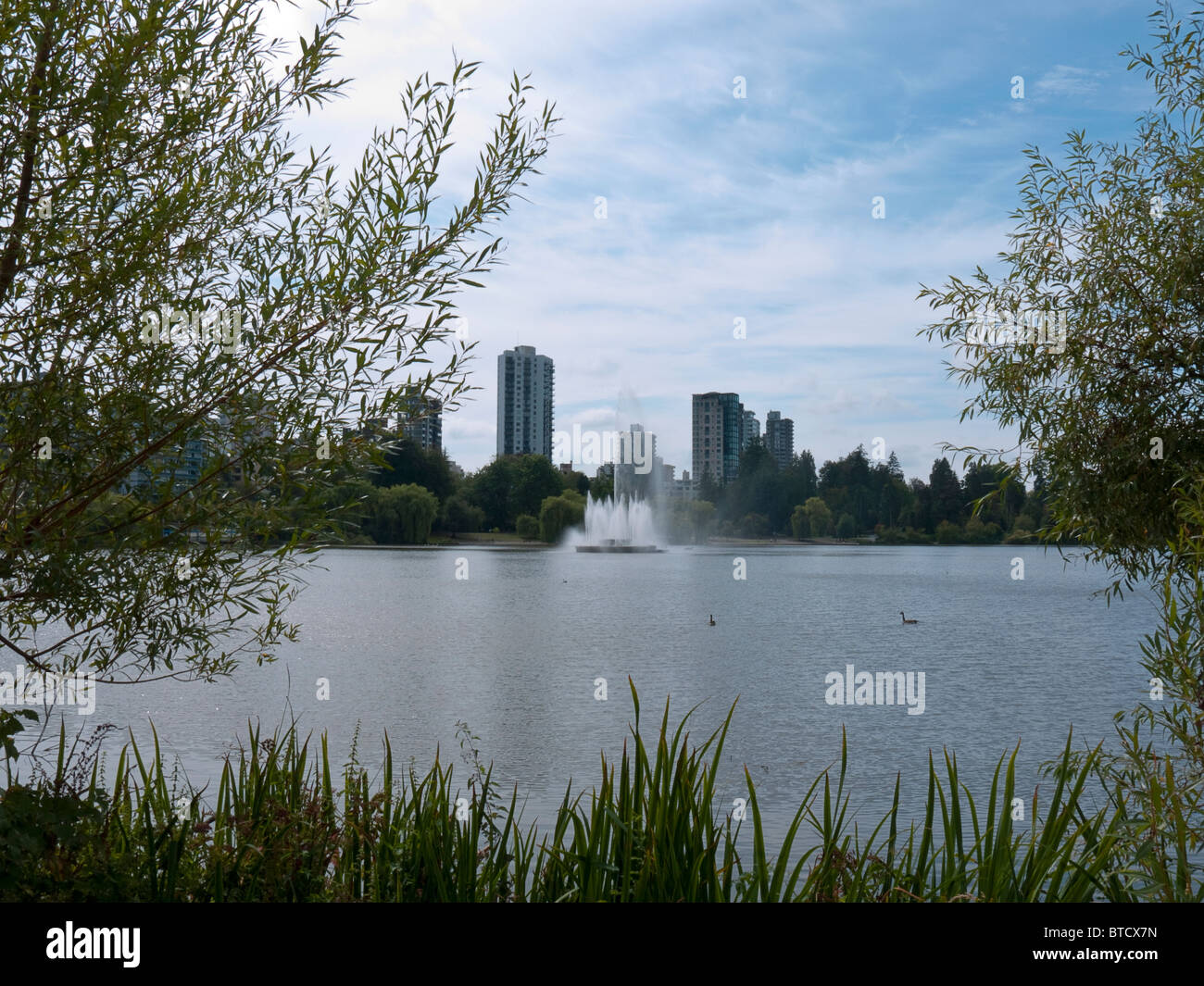 Lost Lagoon, Stanley Park, Vancouver, British Columbia, Canada September 2010 Stock Photo