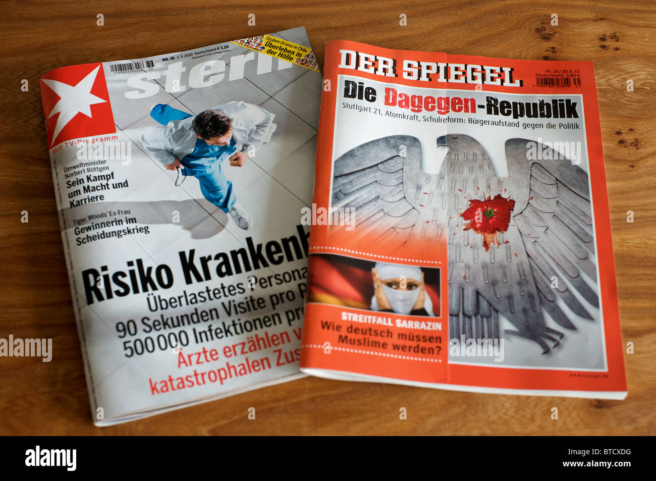 Stern and Spiegel news magazines Stock Photo
