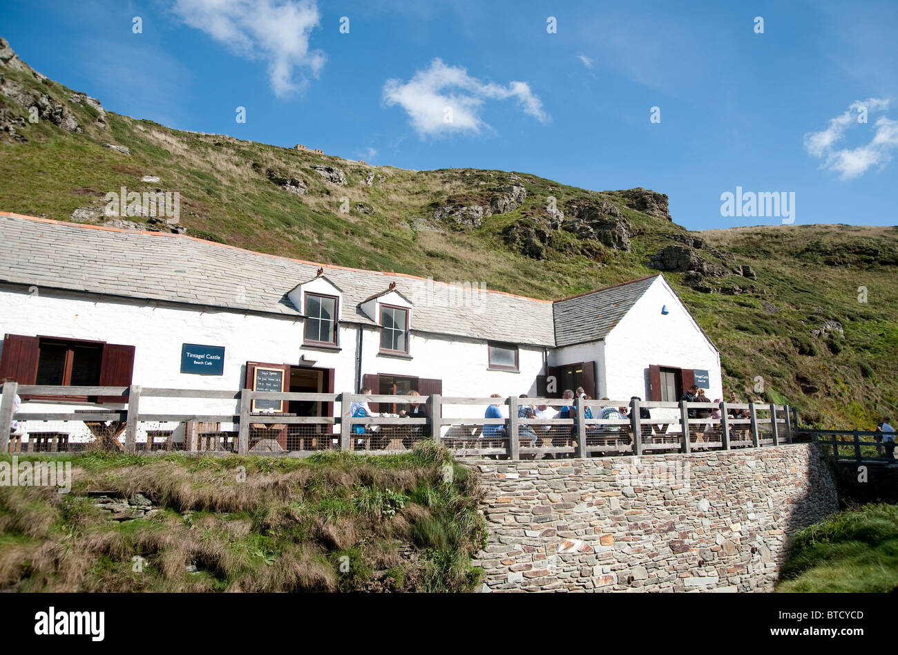 A Pub in Tintagel Bay, England, Cornwall, UK Stock Photo