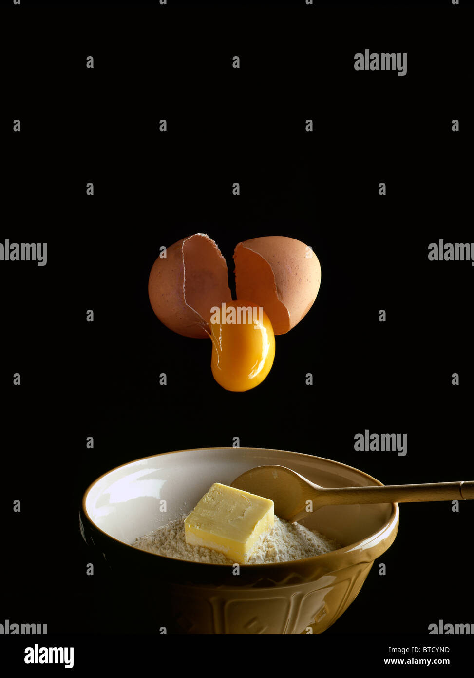 breaking egg Stock Photo