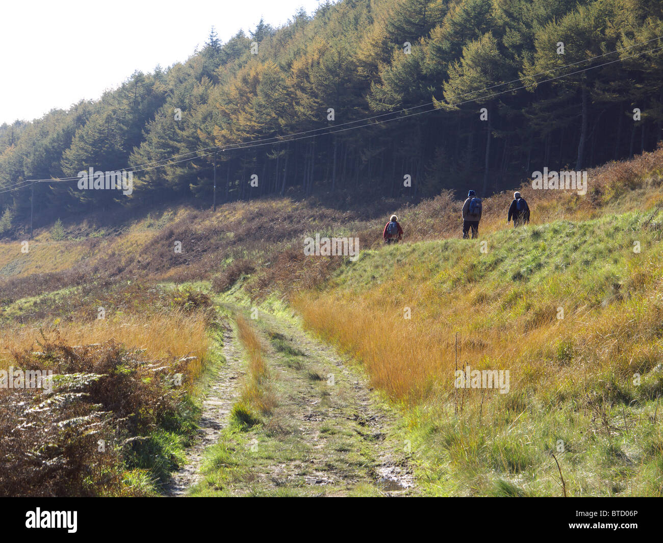 Walkers at Dovestones, Greenfield, Saddleworth, Oldham, Lancashire