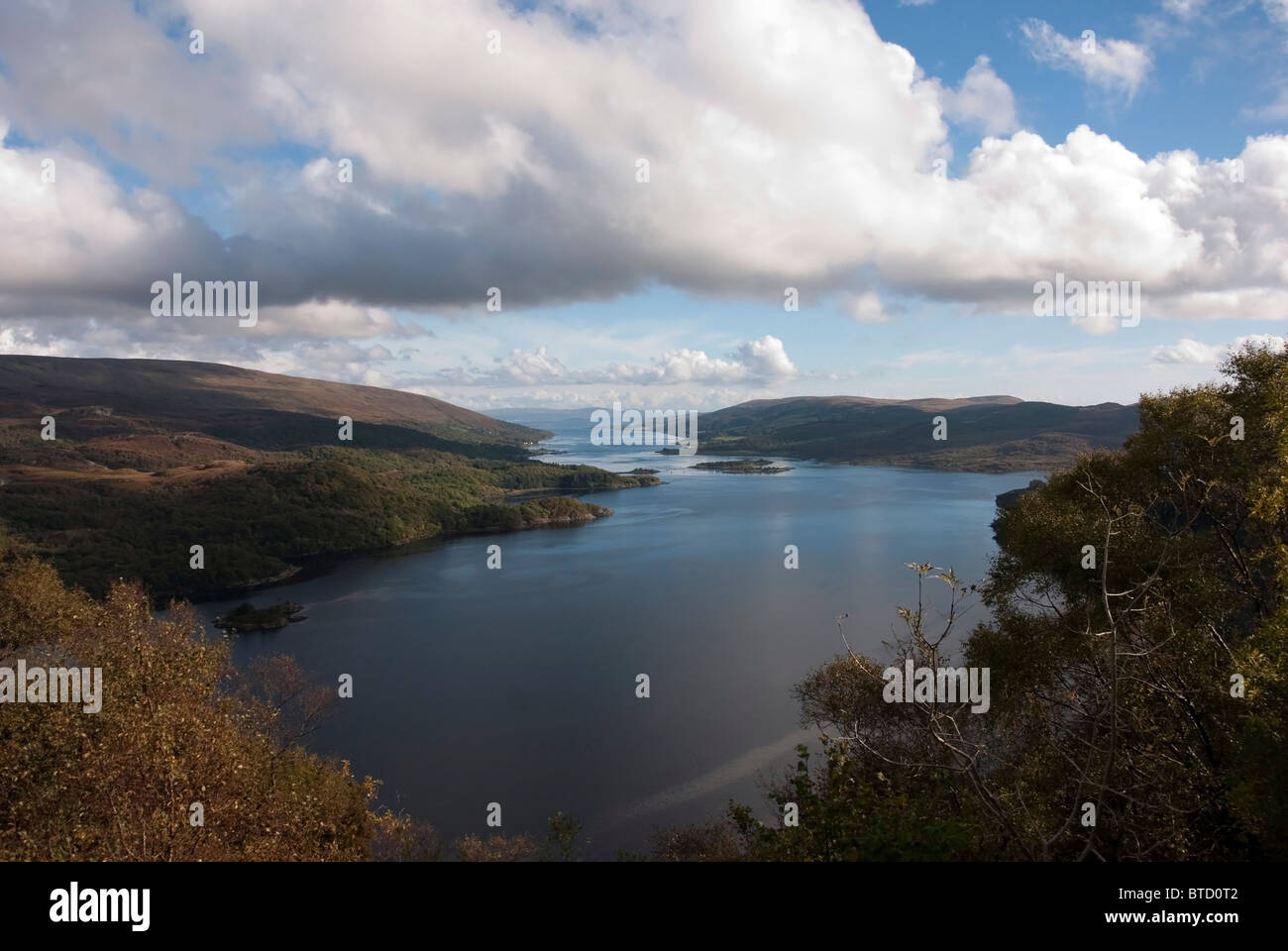 the-kyles-of-bute-from-above-tighnabruaich-argyll-scotland-stock-photo