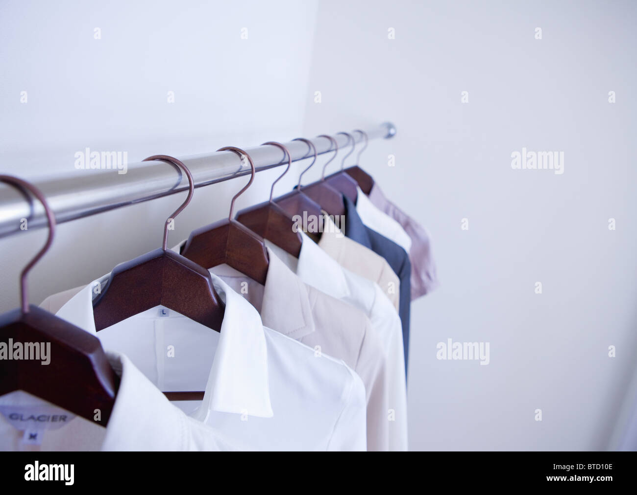 Clothes on hangers Stock Photo Alamy