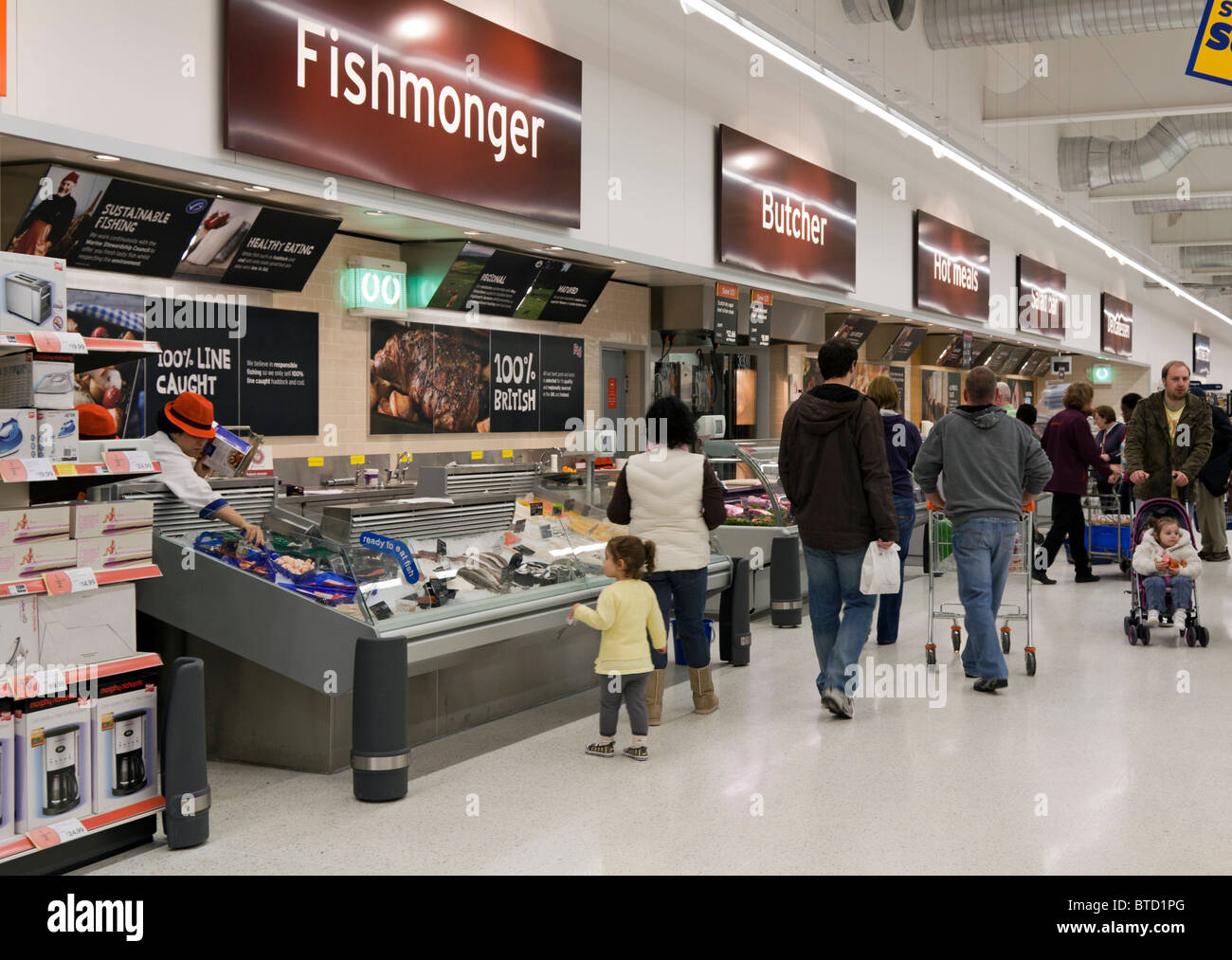 Sainsburys Supermarket Milton Keynes Buckinghamshire Stock Photo