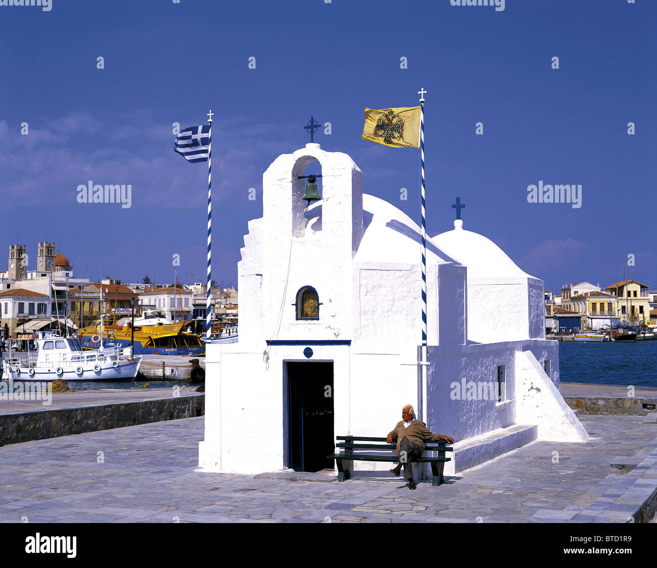 St. Nicholas Chapel on Aegina island, Greece Stock Photo Alamy