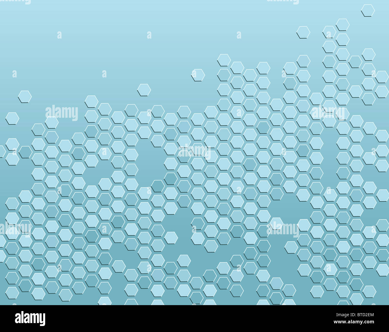 Abstract illustrated background of blue hexagons Stock Photo - Alamy