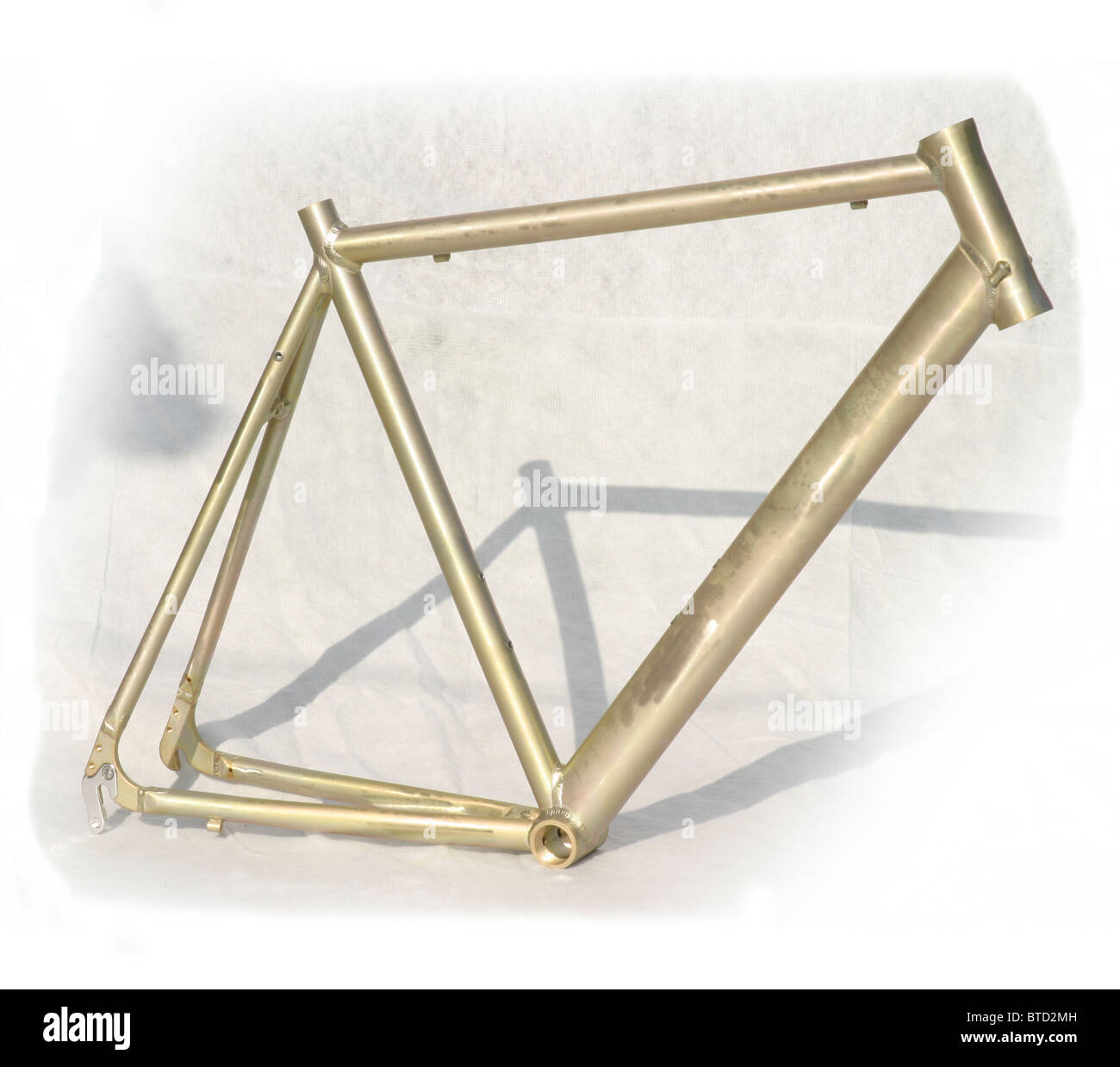 cutout of bare metal unfinished lightweight aluminium alloy frame