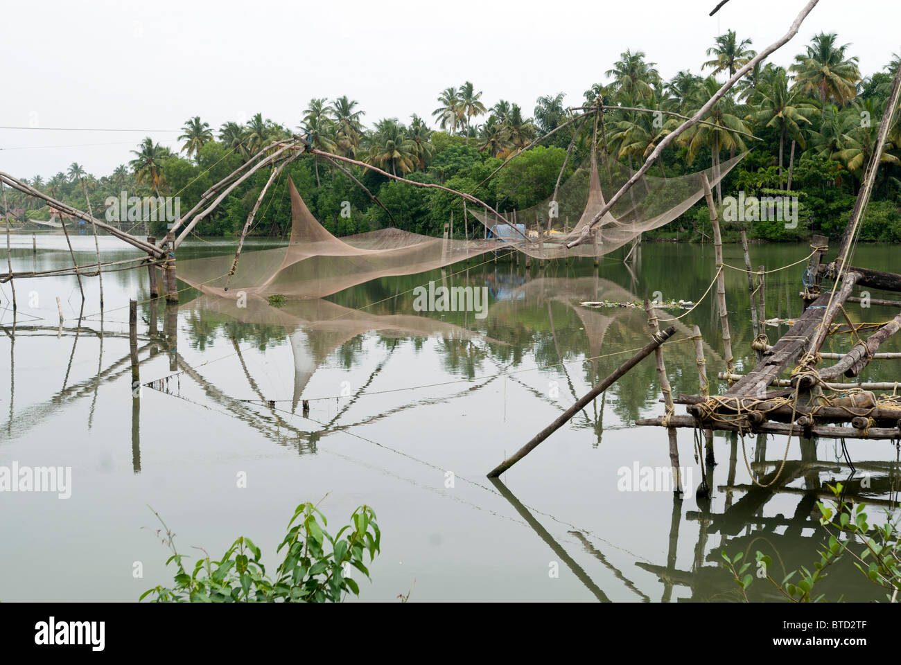 Chinese Fishing Nets Backwaters of Kerala, India Stock Photo Alamy