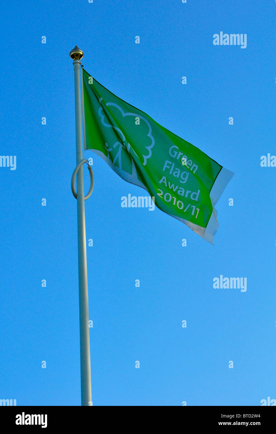 Green Flag Award at Stockwood Park, Luton, Bedfordshire Stock Photo