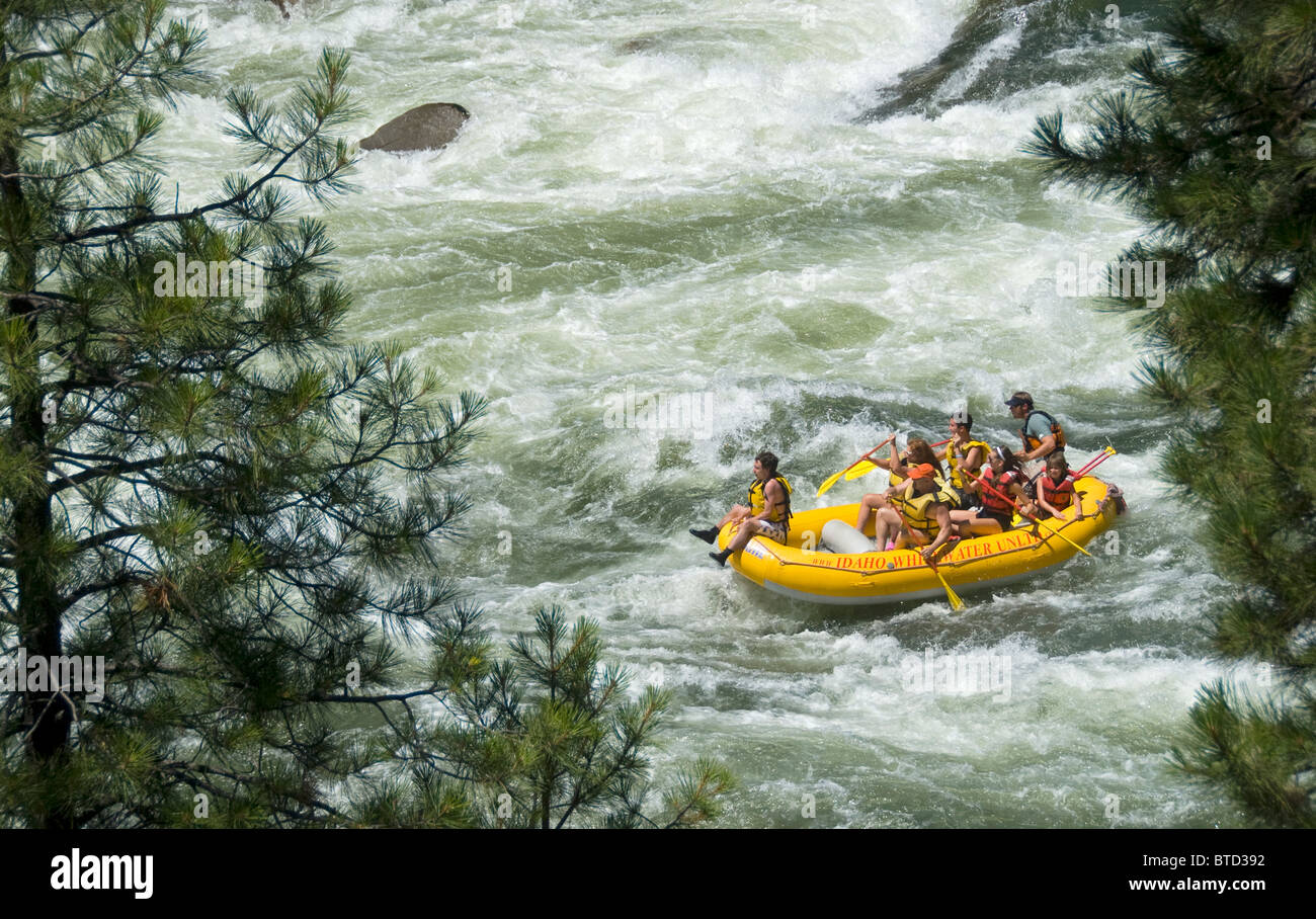 White water rafting on the Payette River, Idaho Stock Photo
