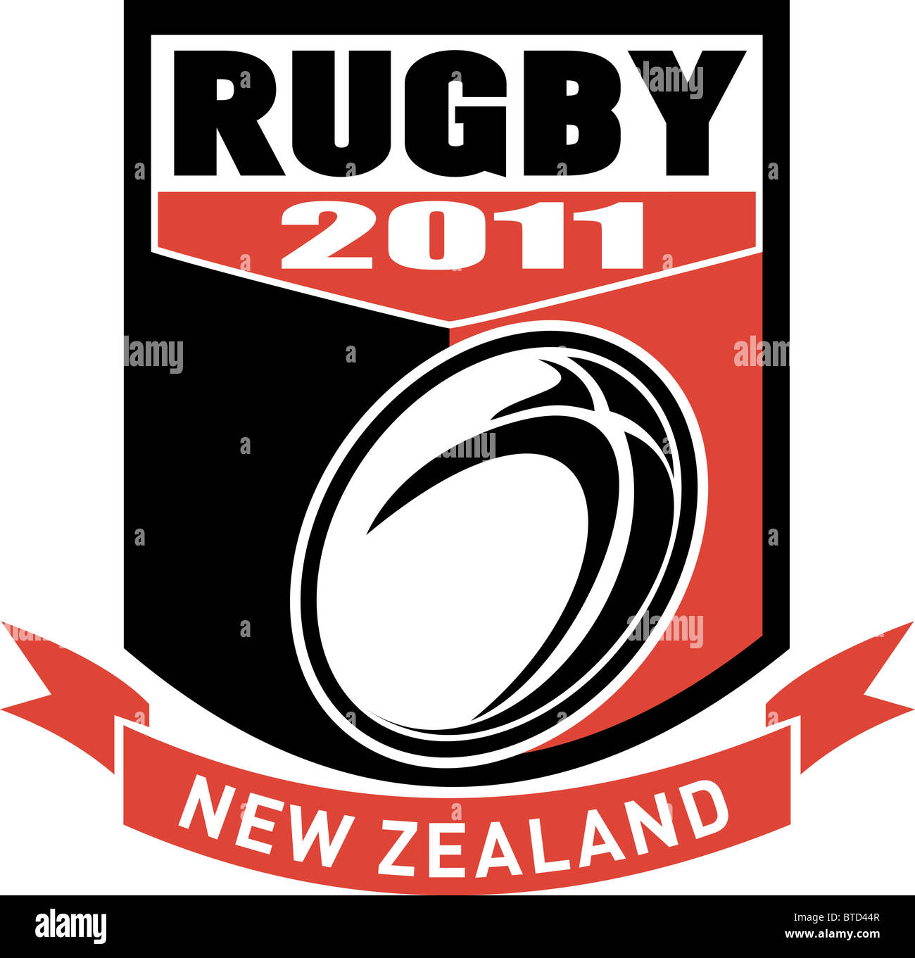 illustration of a rugby ball set inside shield with words 
