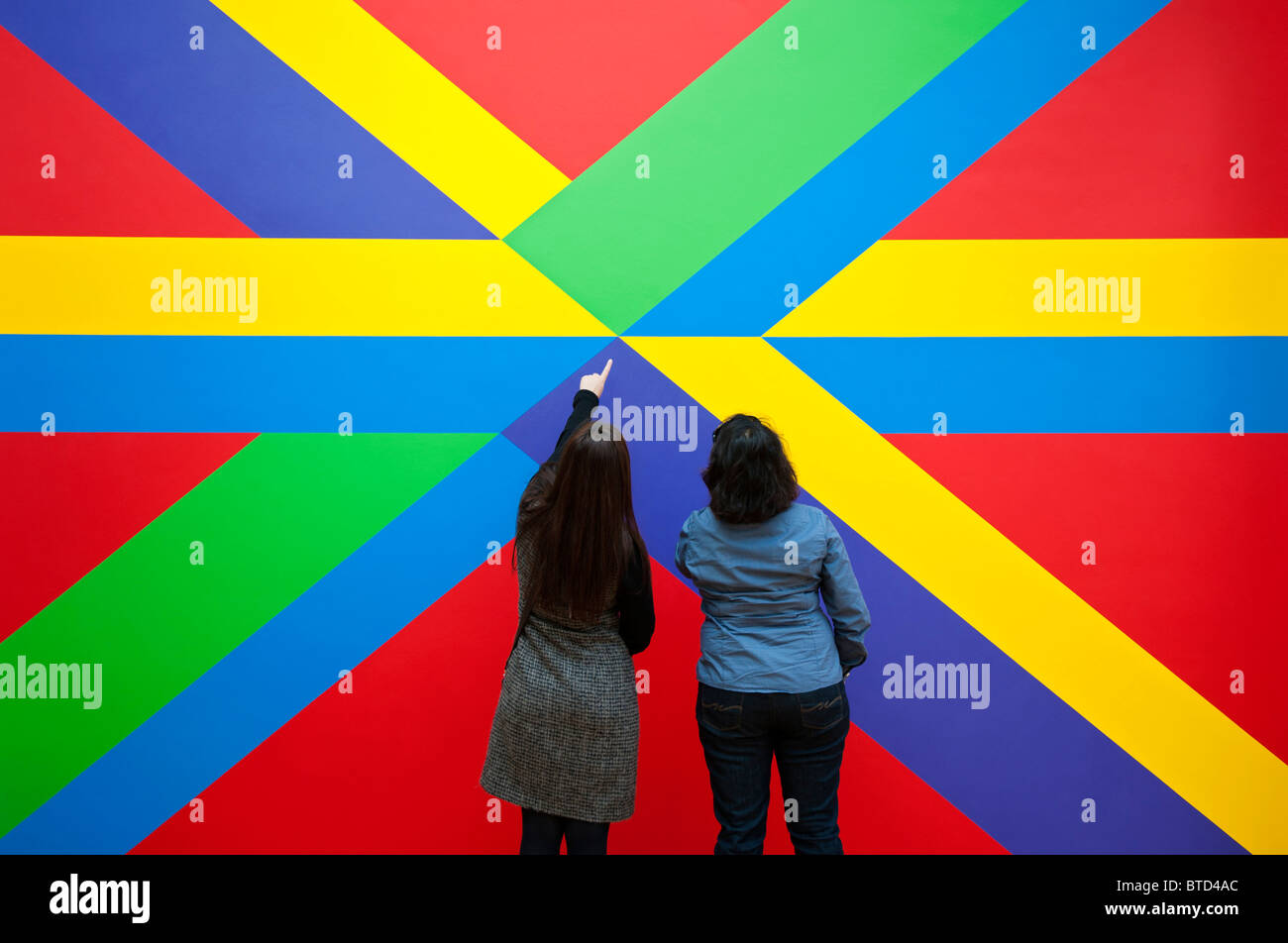 Modern art painting at the Gemeentemuseum in The Hague, Den Haag, Netherlands Stock Photo