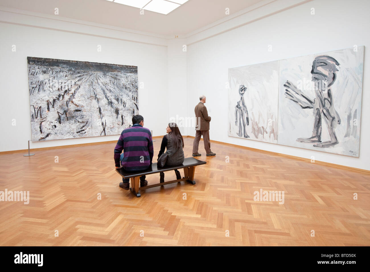 Interior of gallery at Gemeentemuseum in The Hague, Den Haag, Netherlands Stock Photo