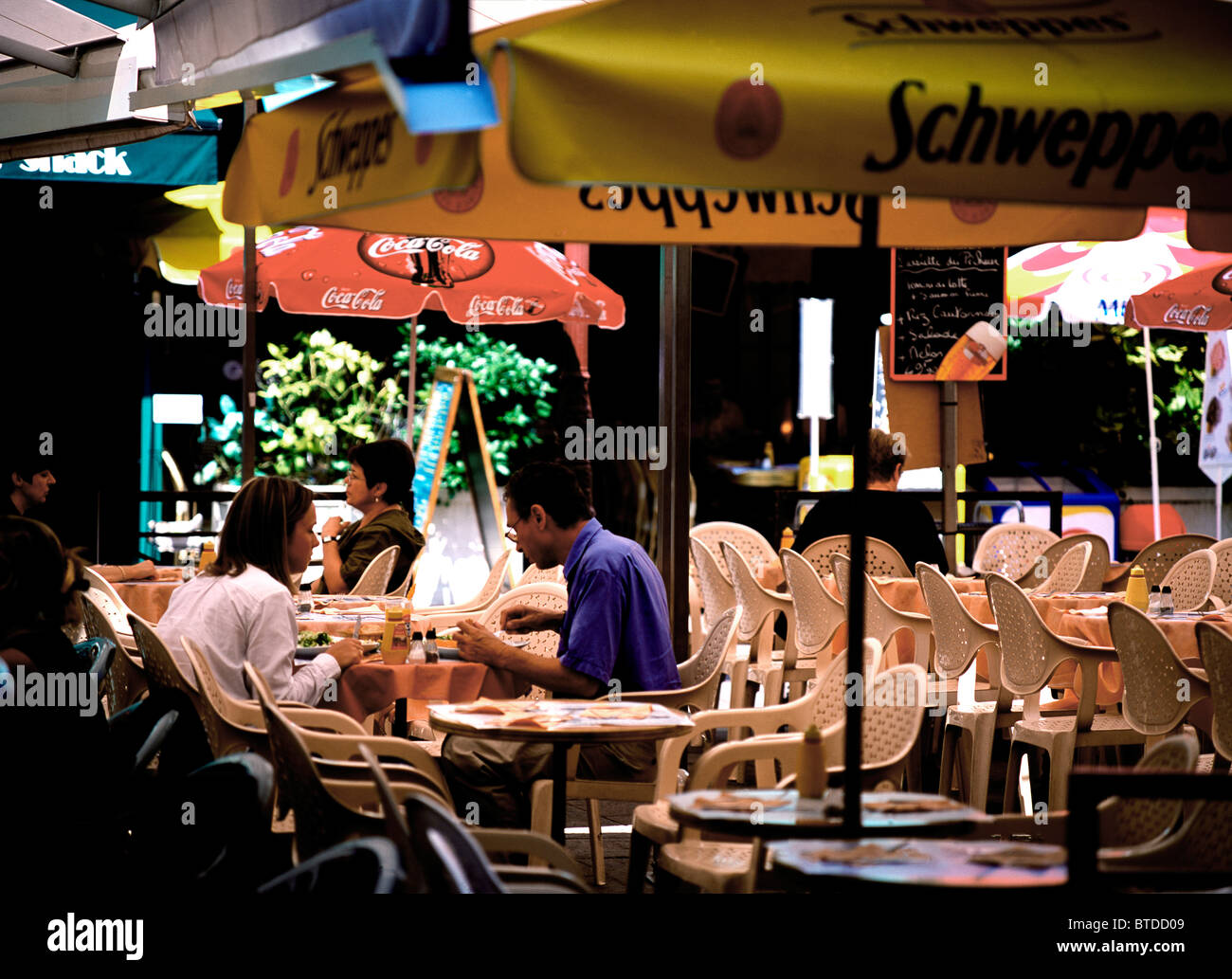 Grenoble, Old Town, Cafe Stock Photo