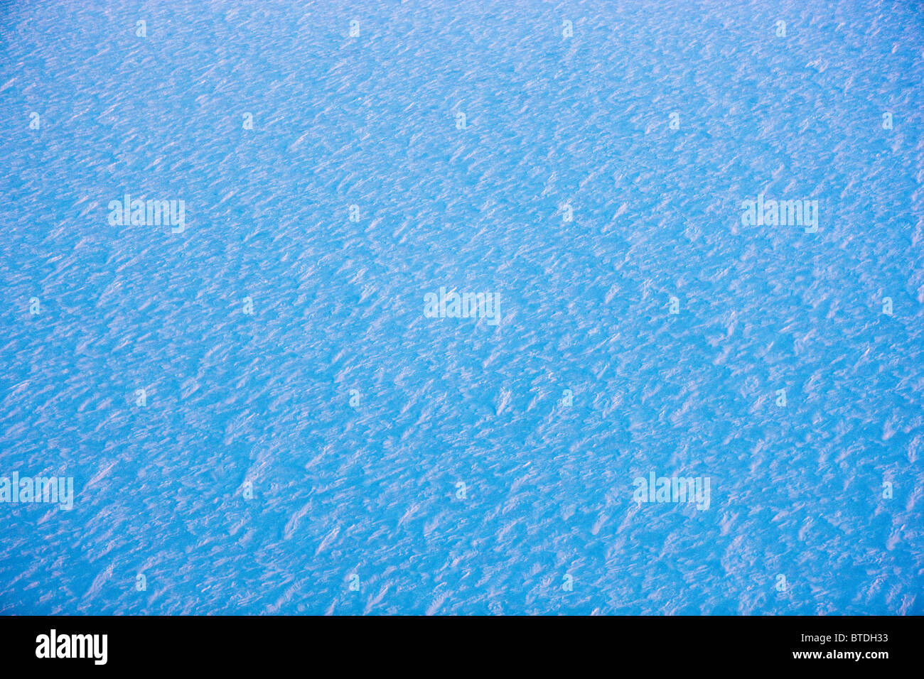 Aerial view of sea ice in Kotzebue Sound at dawn during Winter, Arctic, Alaska Stock Photo