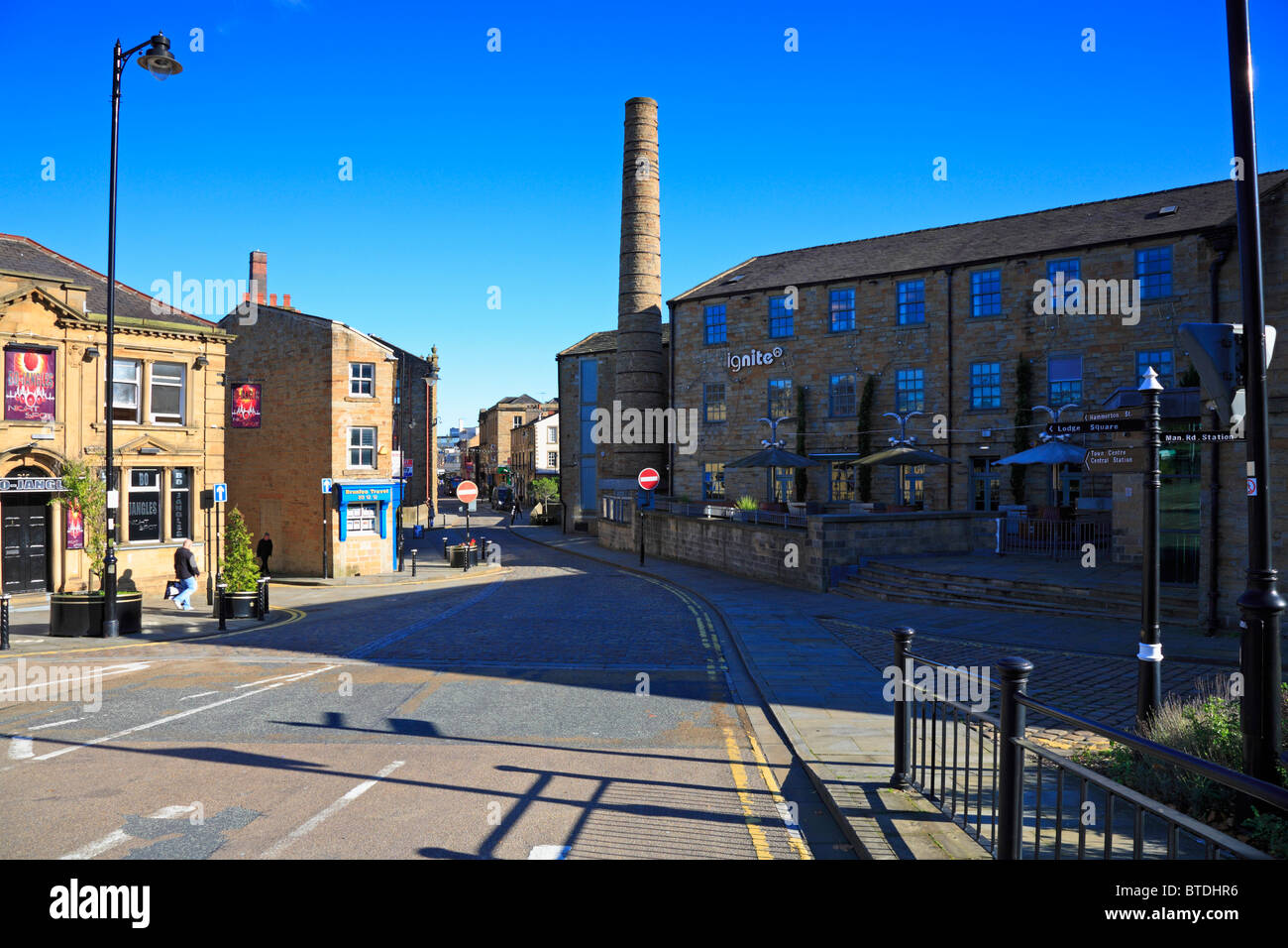 Renovated mill, Burnley, Lancashire, England, UK Stock ...