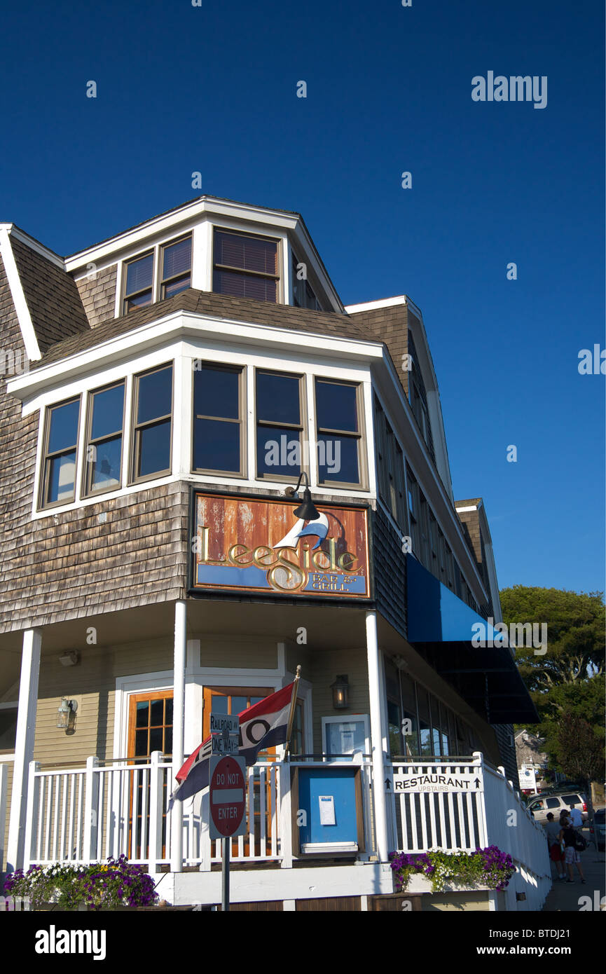 A restaurant in the Cape Cod village of Woods Hole Stock Photo Alamy