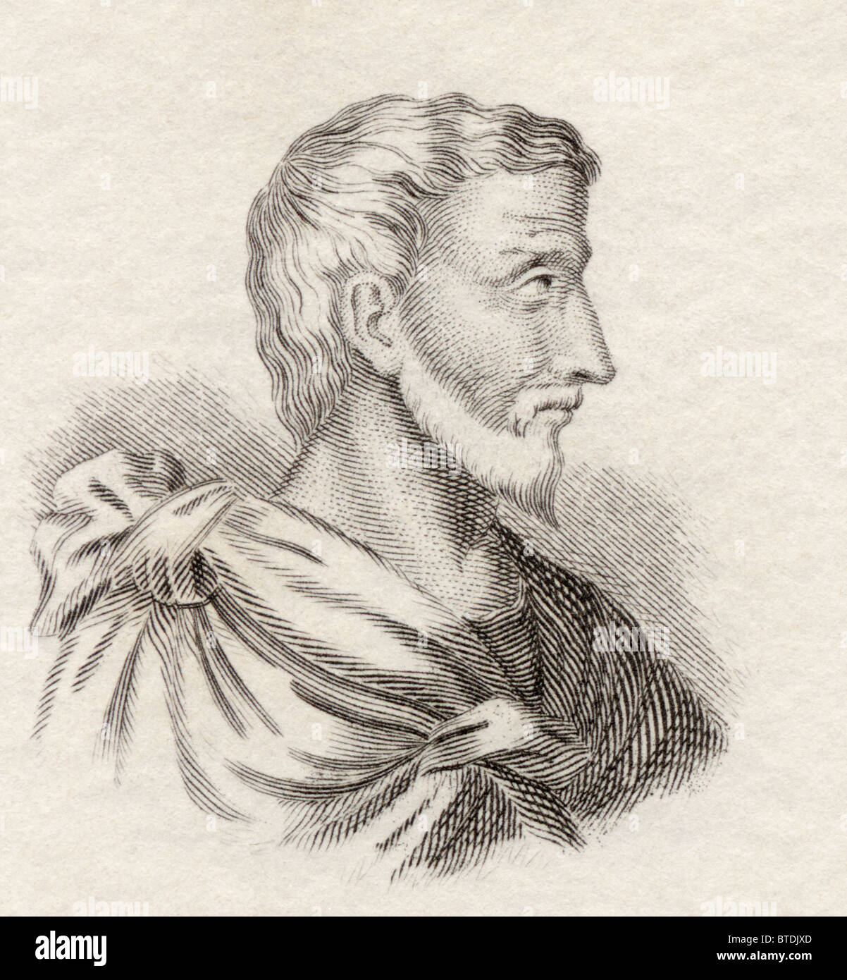 Pythagoras of Samos, c. 570-c. 495 BC. Ionian Greek philosopher and mathematician. Stock Photo