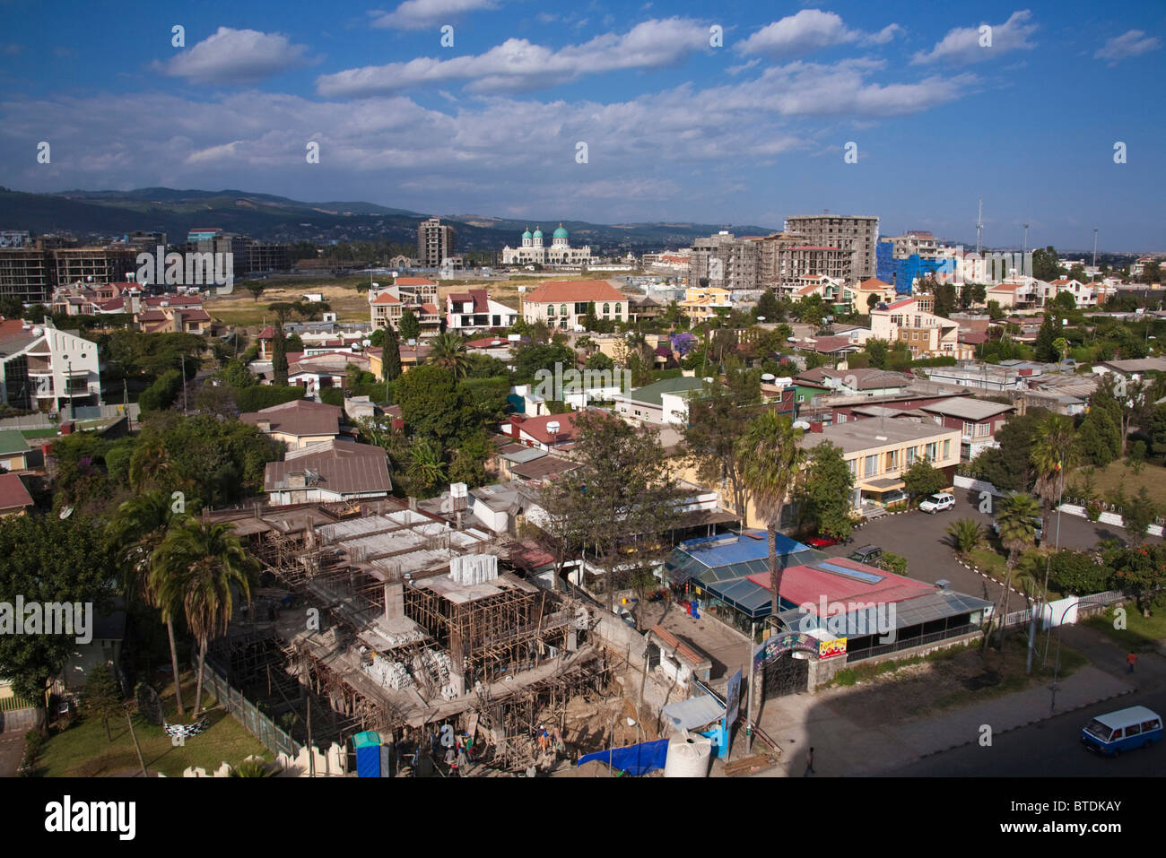 Aerial daytime view of Addis Ababa Stock Photo
