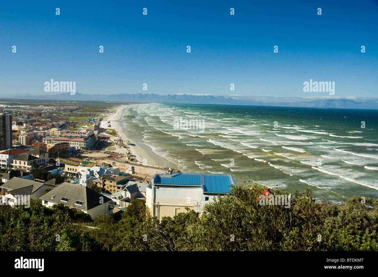 View of Muizenberg from Boyes Drive Stock Photo