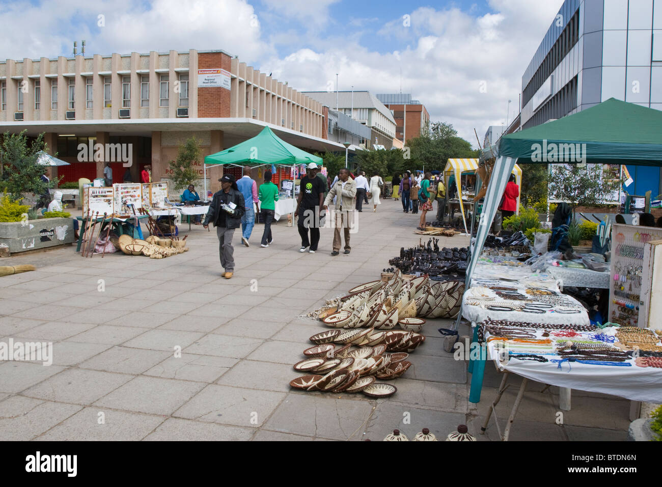 Craft Market in the Old Main Mall in the City centre of Gaborone Stock Photo