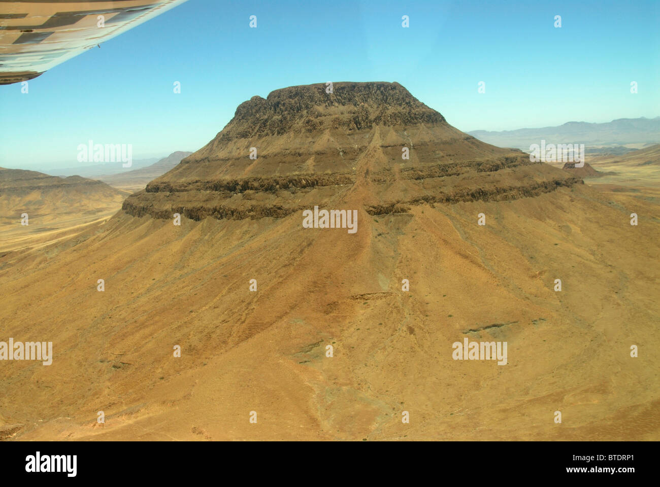 Aerial scenic view of flat-topped mountain Stock Photo