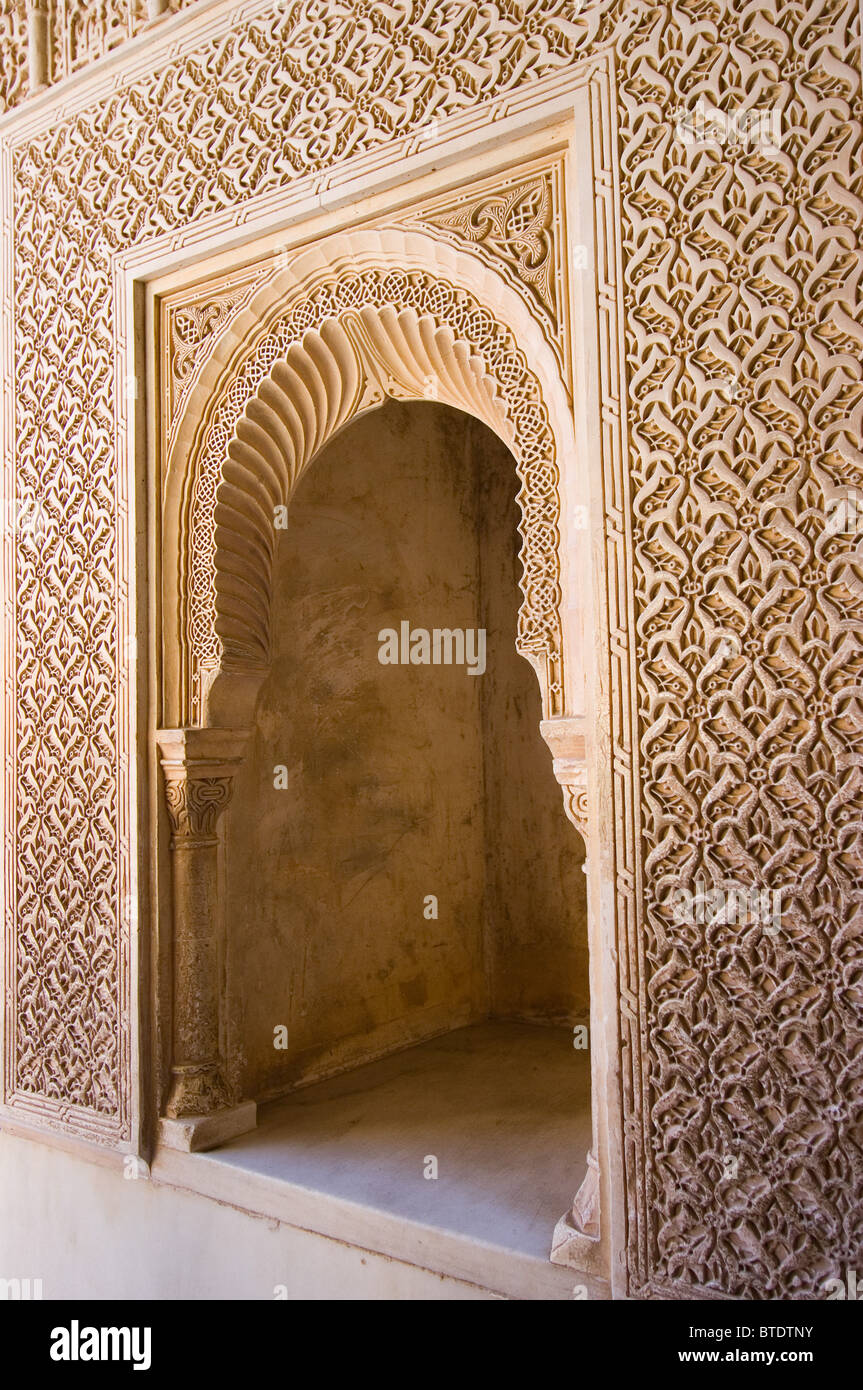 Details Of Moorish Architecture Inside The Alhambra Palace, Granada ...