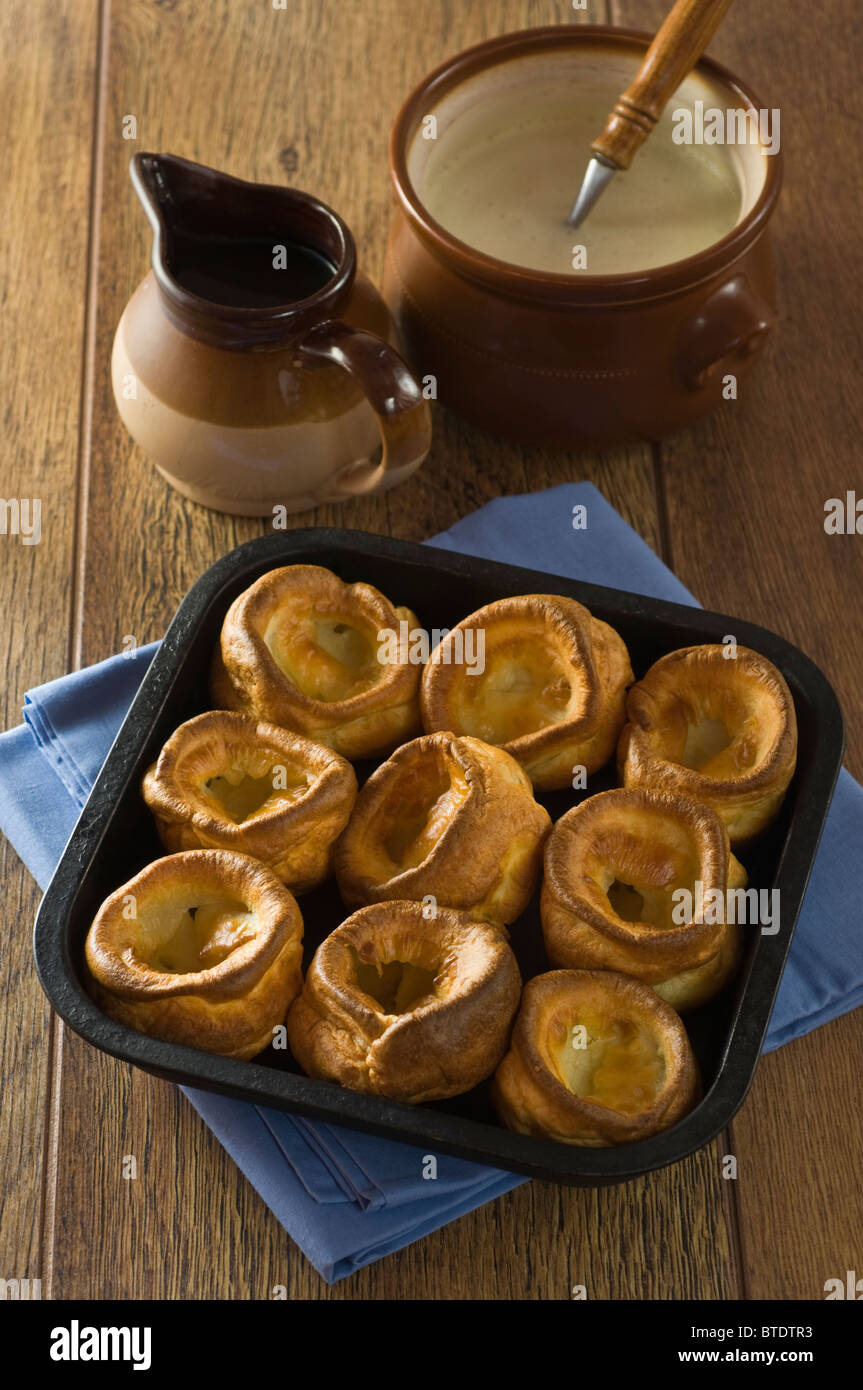 Yorkshire puddings. UK Food Stock Photo Alamy
