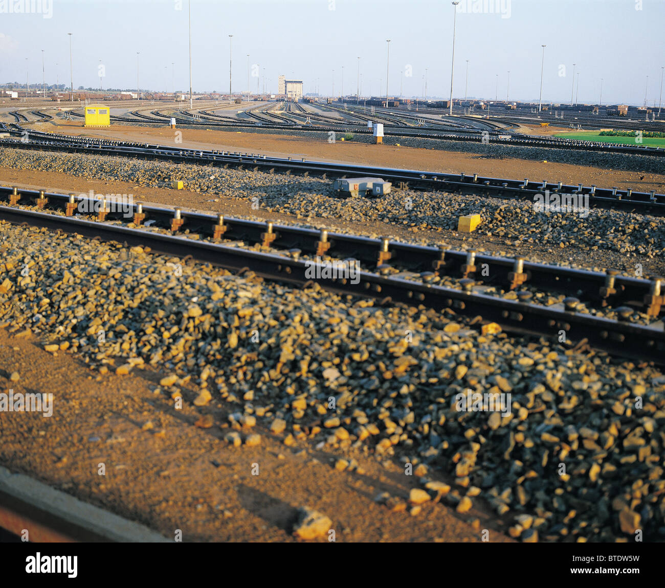 Shunting Yard in Johannesburg Stock Photo
