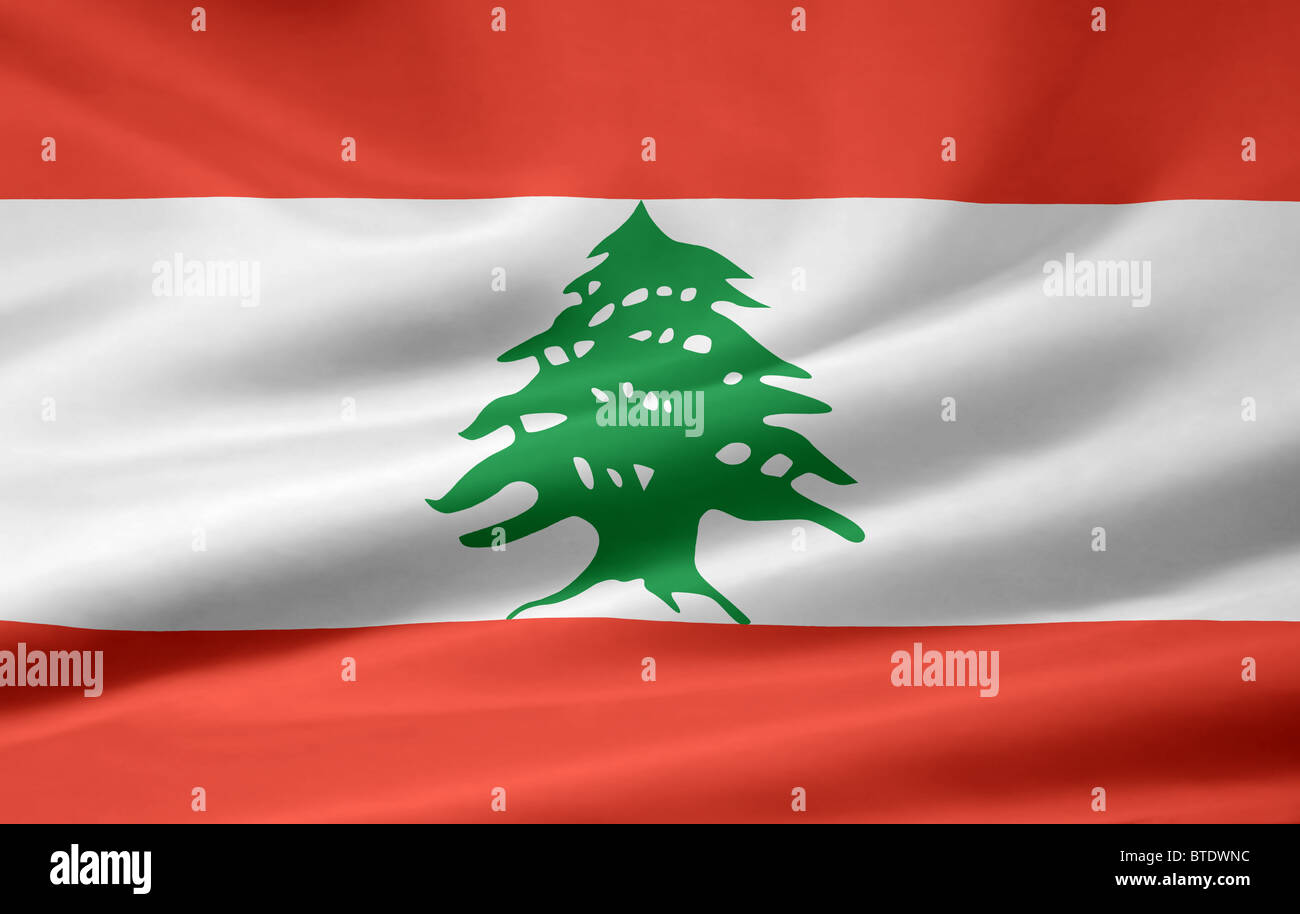 High resolution flag of Lebanon Stock Photo Alamy