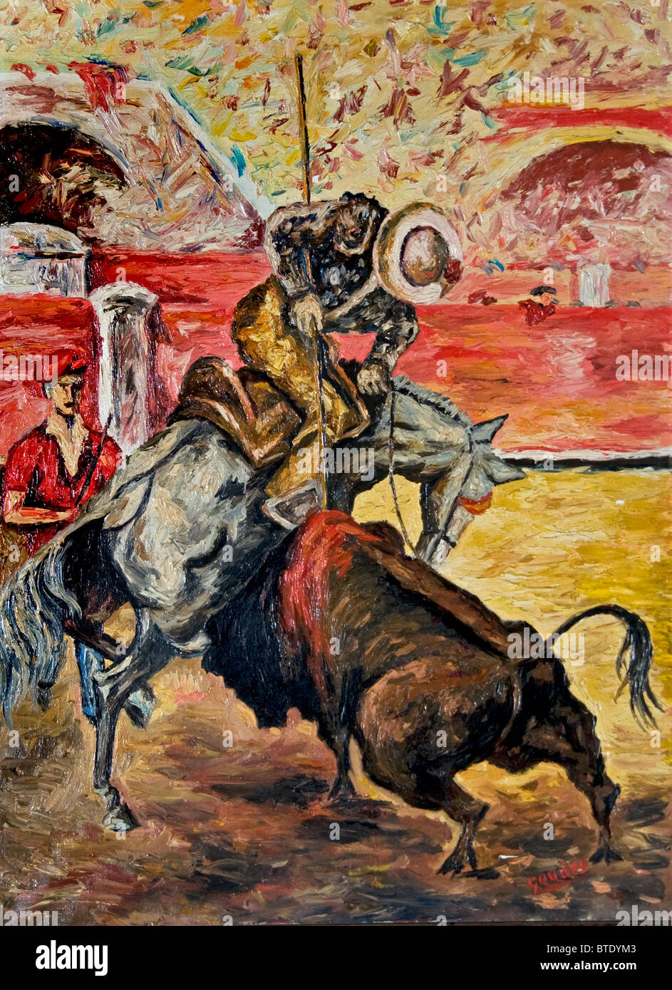 Malaga Spain Andalusia  Bullfighting bull fight Restaurant  Meson de Chinitas Stock Photo