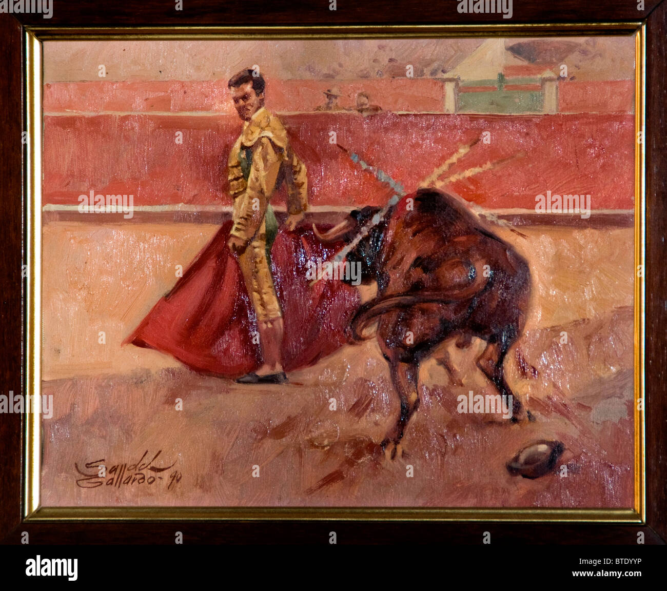 Malaga Spain Andalusia  Bullfighting bull fight Restaurant  Meson de Chinitas Stock Photo