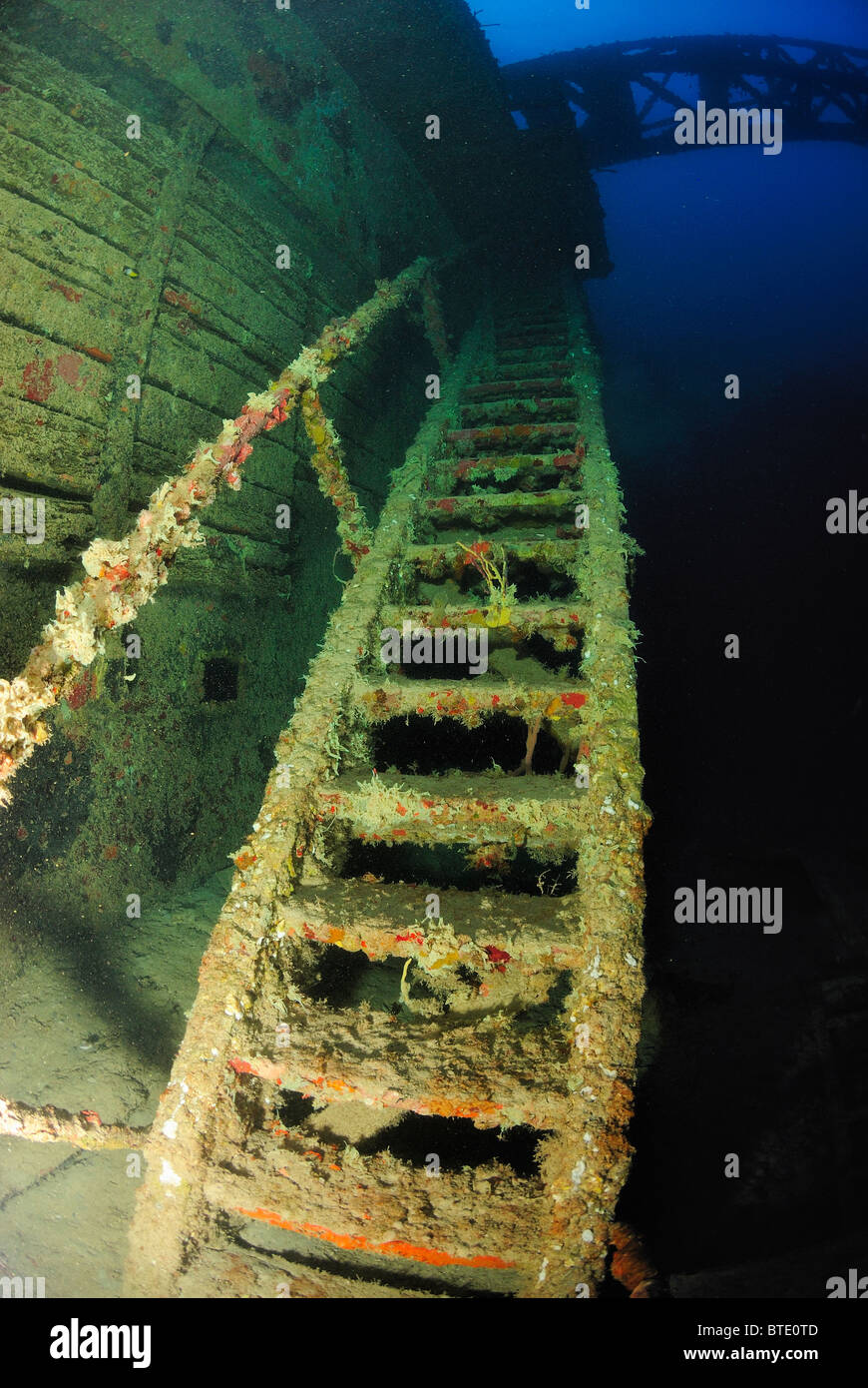 Wreck of USS Spiegel Grove off Key Largo coast, Florida, USA Stock ...