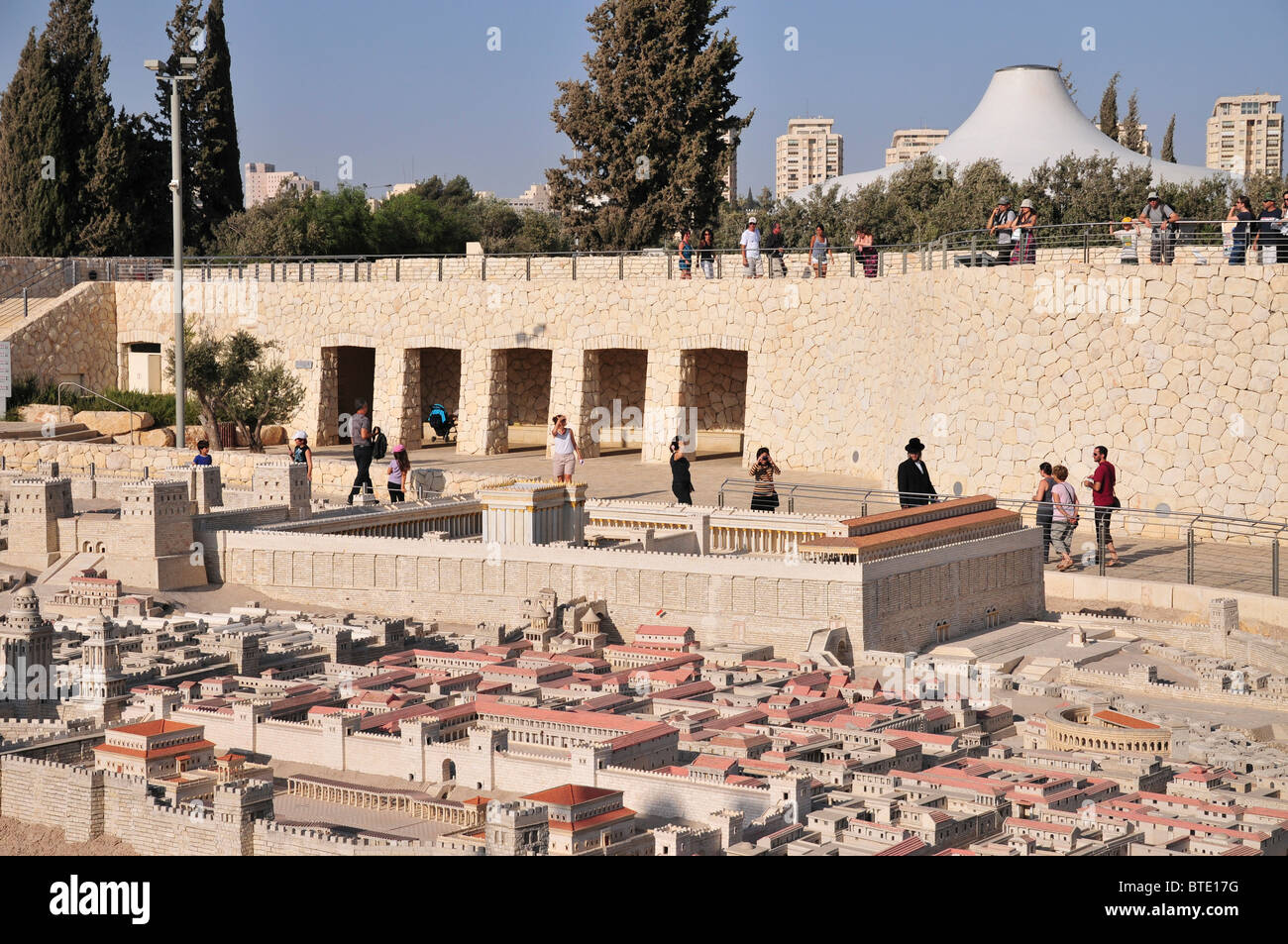 Israel, Jerusalem, Israel Museum. Model of Jerusalem in the late second temple period 66CE scale of 1:50. Stock Photo