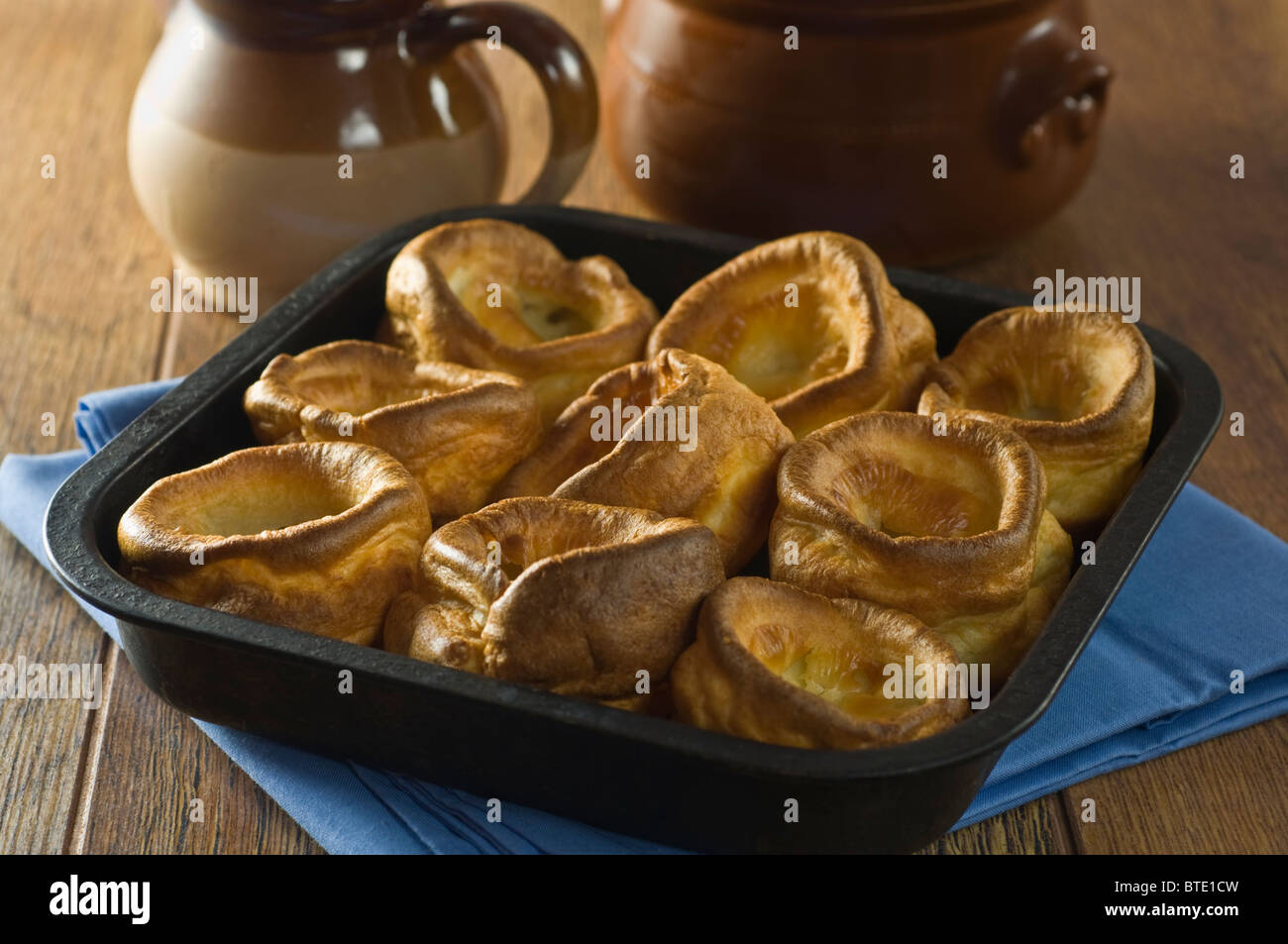 Yorkshire puddings. UK Food Stock Photo Alamy