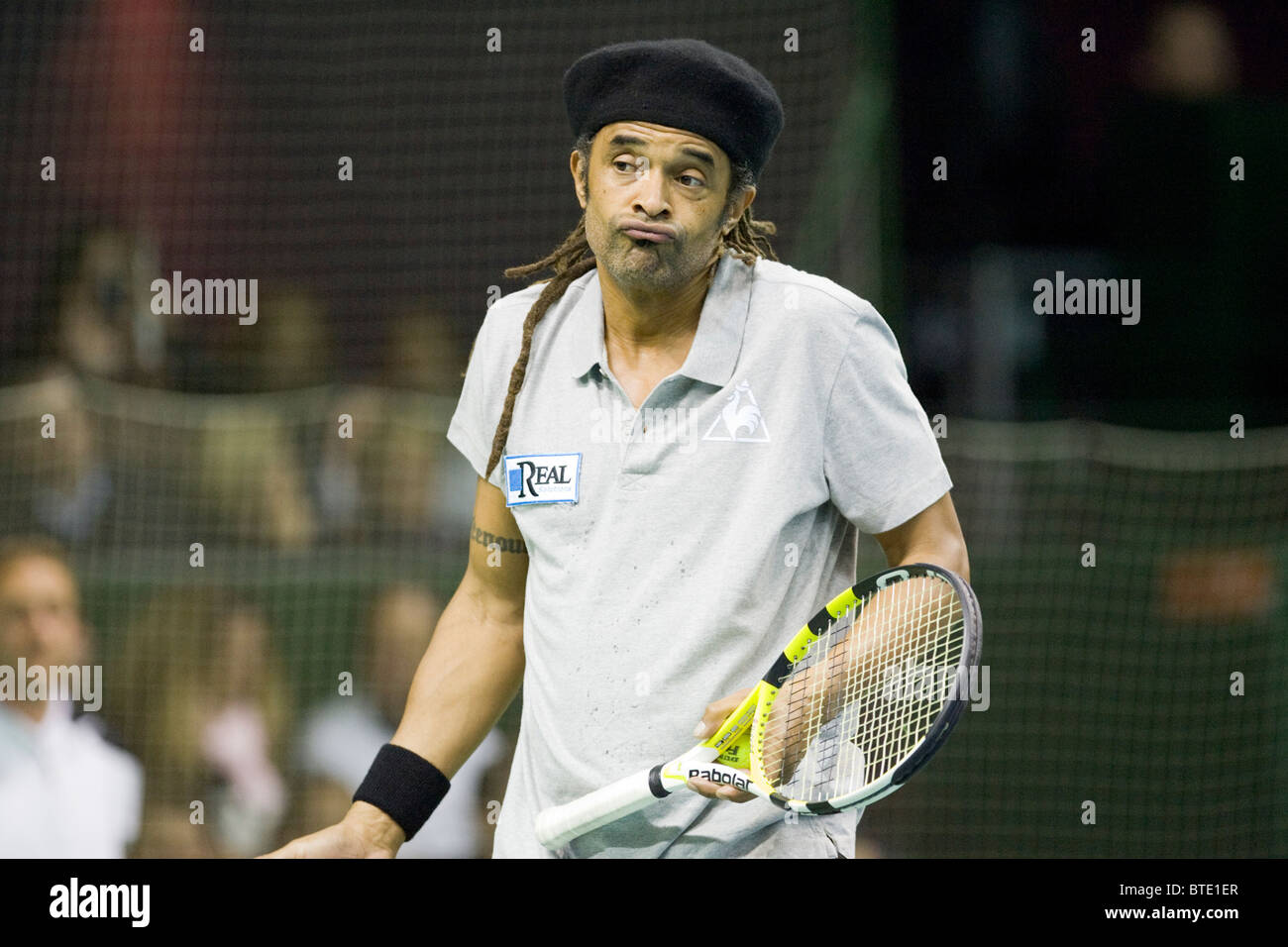 Yannick Noah at a show tennis match in Luxembourg Stock Photo - Alamy