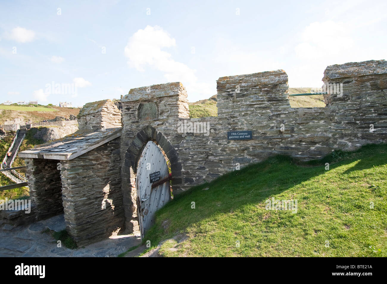 Castle doorway at Tintagel, Cornwall, UK Stock Photo