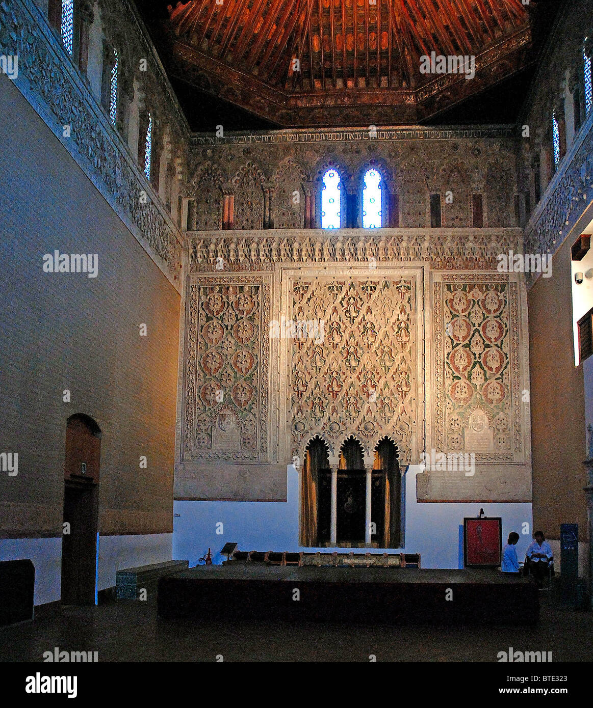 5409. Interior of the El Transito Synagogue in Toledo, Spain. Built by Samuel Ben Meir Ha-Levi Abulafia  in c.1320-1360. The int Stock Photo