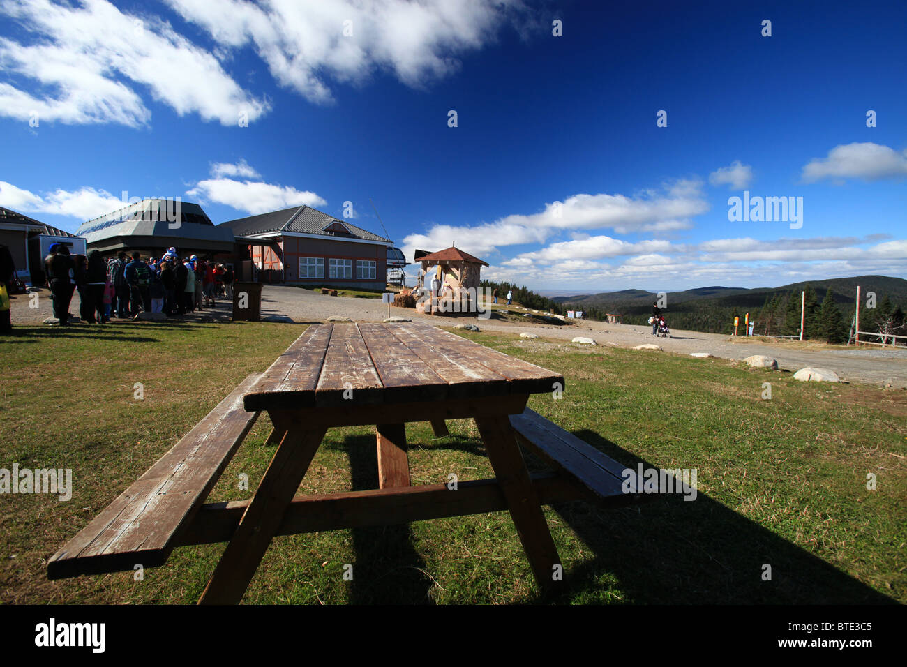 Panoramic view from the summit of Mont Tremblant, Quebec, Canada Stock