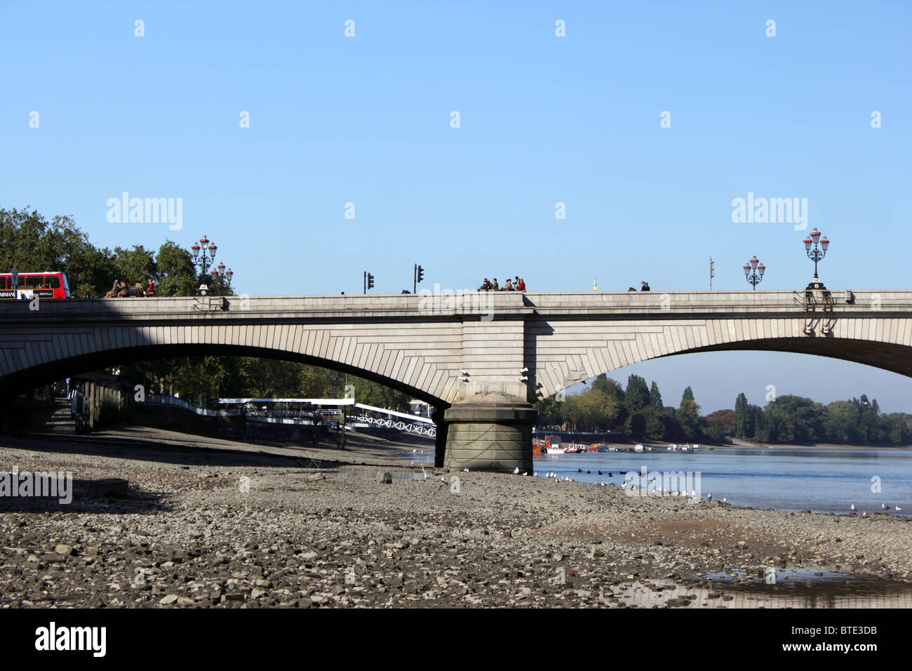 Low tide at Putney Bridge, Putney, London, England, UK Stock Photo Alamy