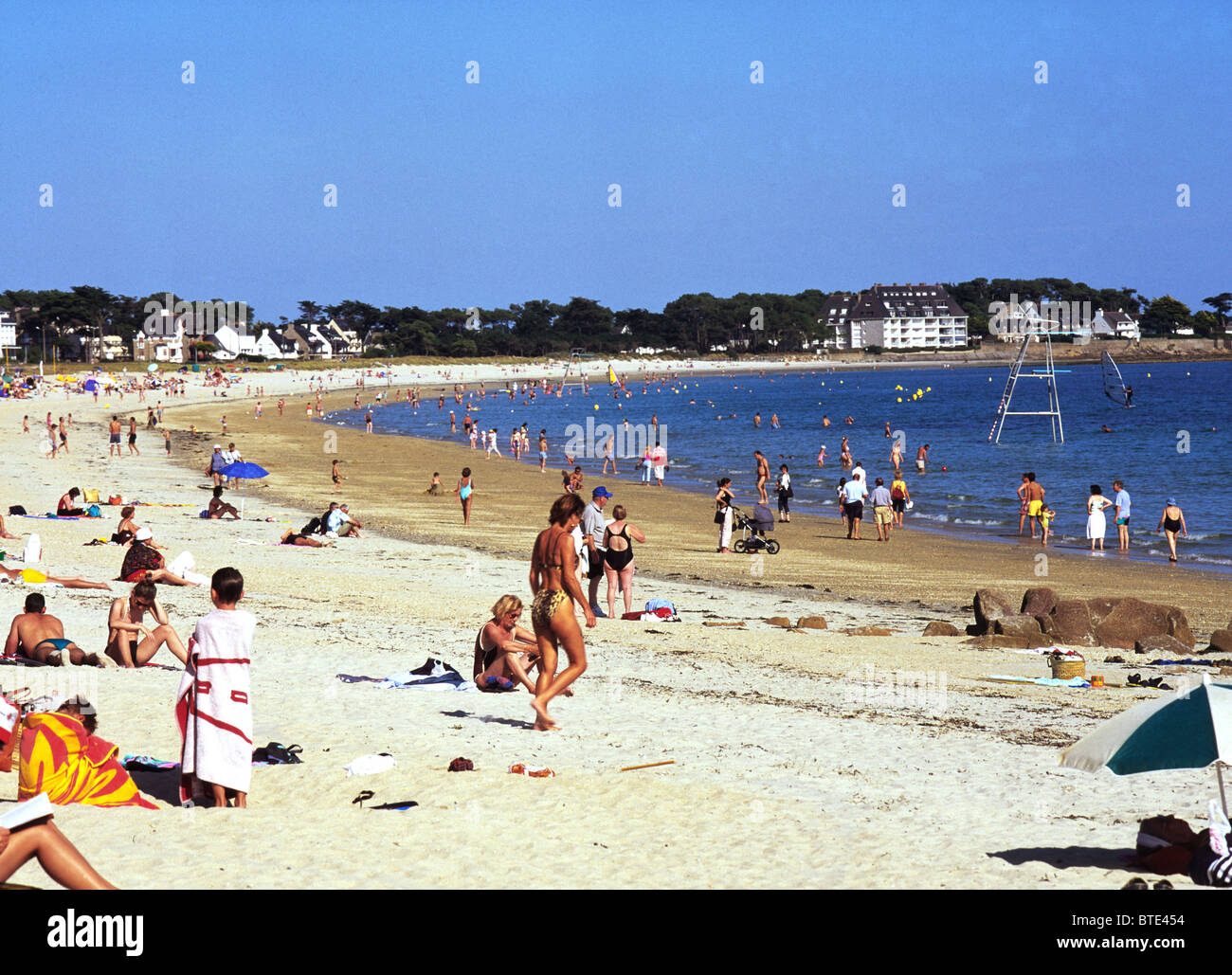 Carnac Beach, Daytime View Stock Photo