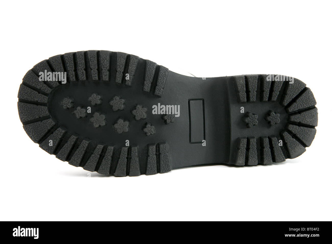 Boot Bottom Texture boot black sole detail isolated on white background Stock Photo - Alamy