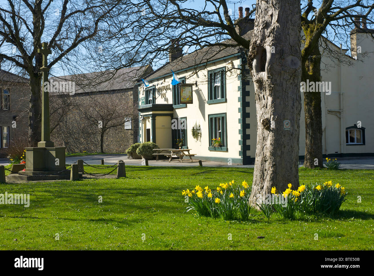 The Maypole Inn in the village of Long Preston, North Yorkshire