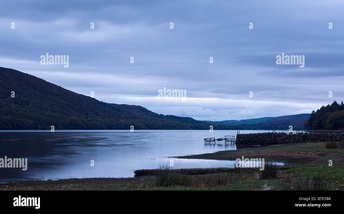 Dawn at Coniston Water, Lake District, Cumbria Stock Photo
